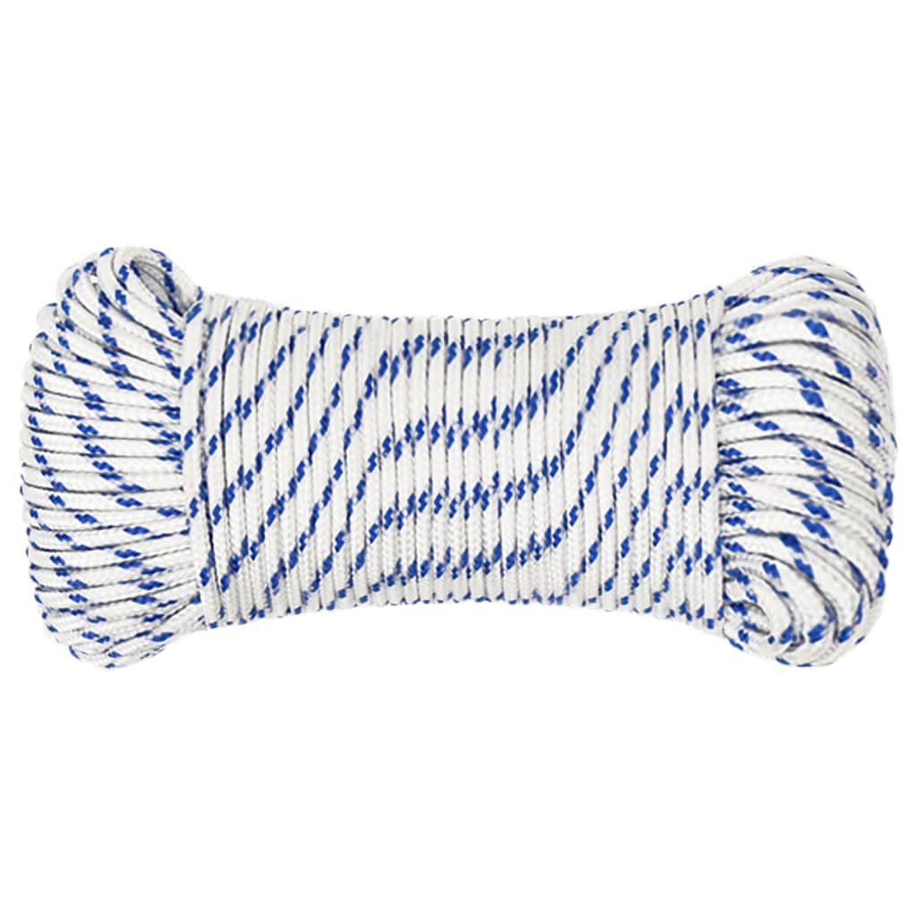 Corde à démarrage Vidaxl 4 mm 100 m de polypropylène blanc