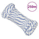 Corde à démarrage Vidaxl 4 mm 250 m de polypropylène blanc