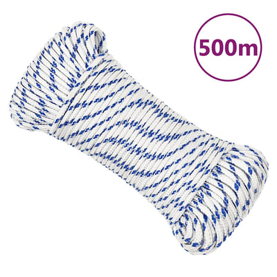 Corde à démarrage Vidaxl 4 mm 500 blanc en polypropylène