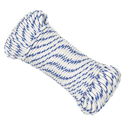 Corde à démarrage Vidaxl 5 mm 100 m de polypropylène blanc