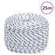 Corde à démarrage Vidaxl 10 mm 25 m de polypropylène blanc