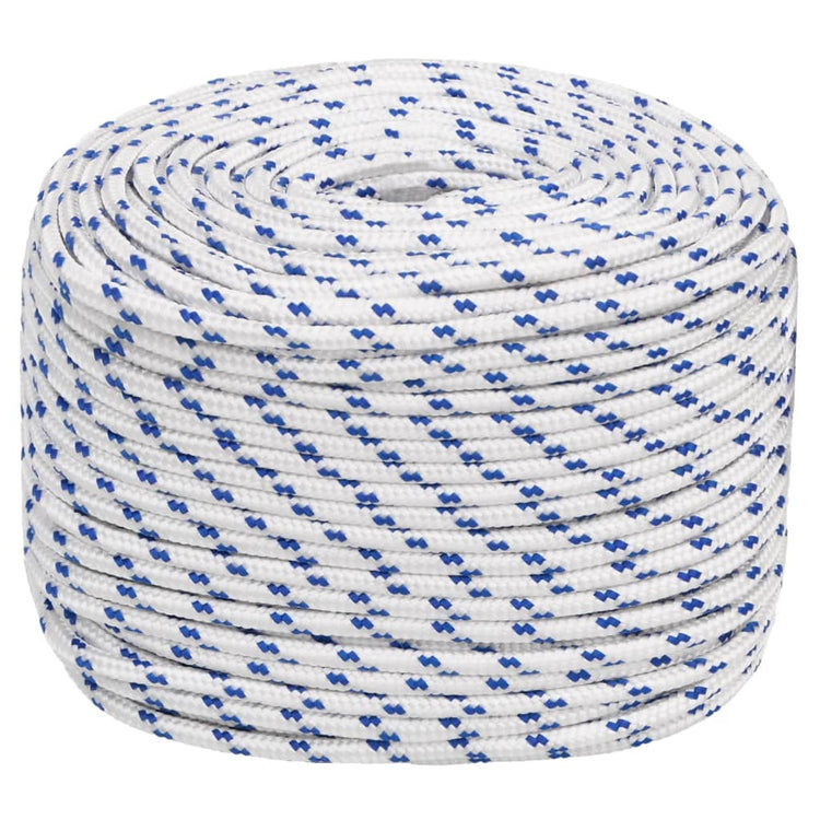 Corde à démarrage Vidaxl 10 mm 25 m de polypropylène blanc