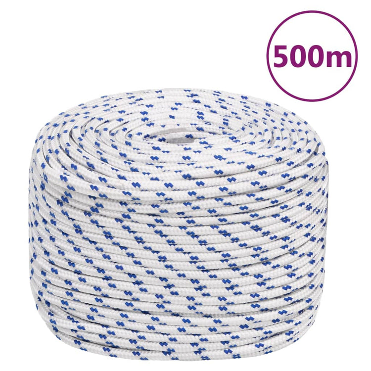Corde à démarrage Vidaxl 10 mm 500 m de polypropylène blanc