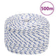Corde à démarrage Vidaxl 10 mm 500 m de polypropylène blanc