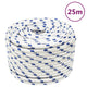 Corde à démarrage Vidaxl 12 mm 25 m de polypropylène blanc