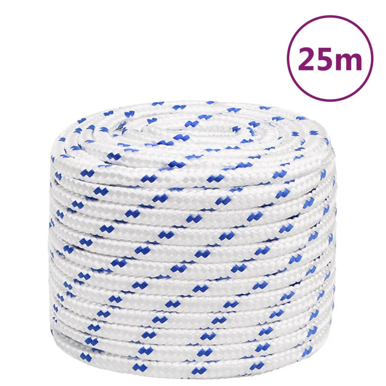 Corde à démarrage Vidaxl 18 mm 25 m de polypropylène blanc