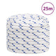 Corde à démarrage Vidaxl 20 mm 25 m de polypropylène blanc