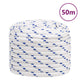 Corde à démarrage Vidaxl 20 mm 50 m de polypropylène blanc