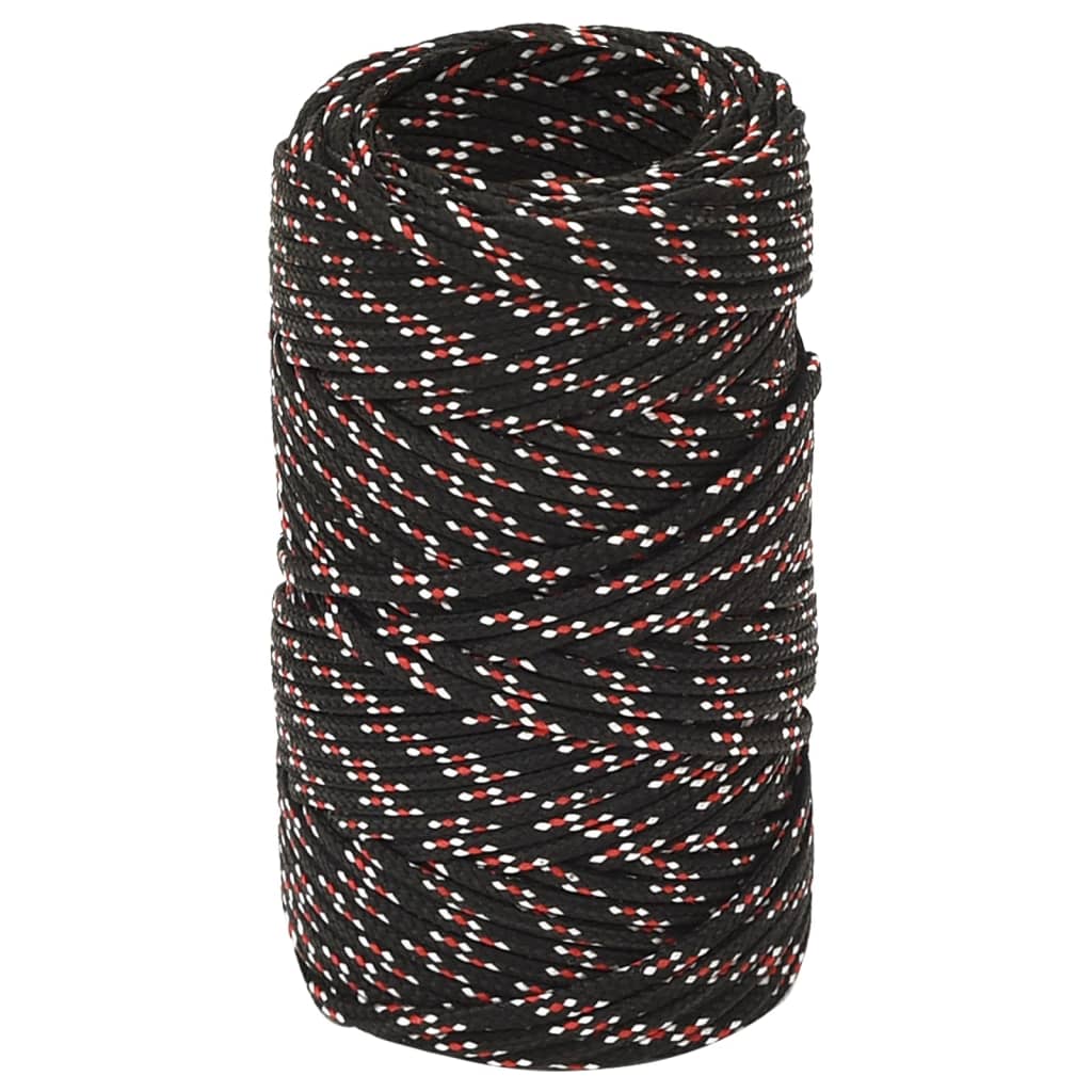 Corde à démarrage Vidaxl 2 mm 100 m de polypropylène noir
