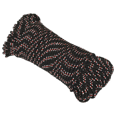 Corde à démarrage Vidaxl 3 mm 100 m de polypropylène noir