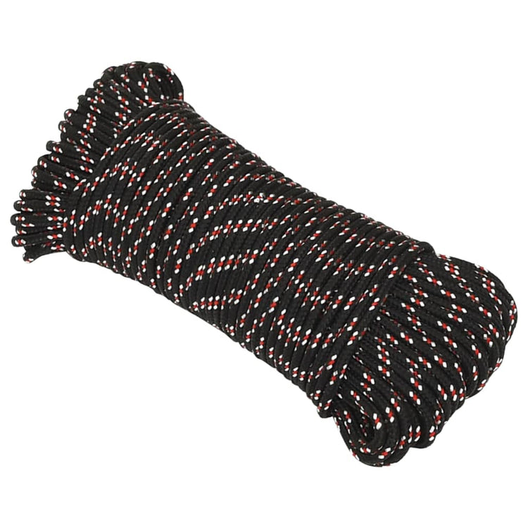 Corde à démarrage Vidaxl 3 mm 100 m de polypropylène noir