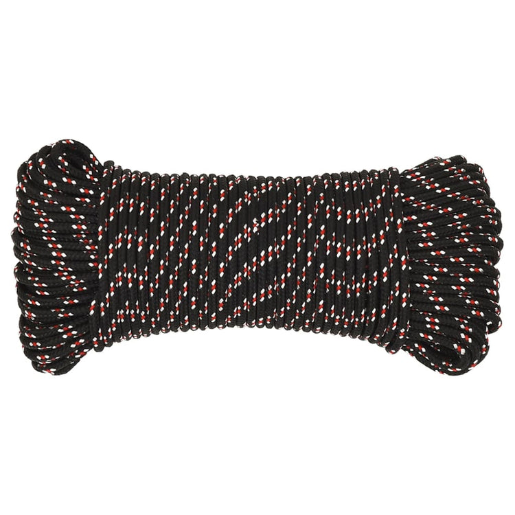 Corde à démarrage Vidaxl 3 mm 100 m de polypropylène noir