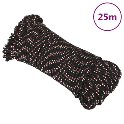 Corde à démarrage Vidaxl 4 mm 25 m de polypropylène noir