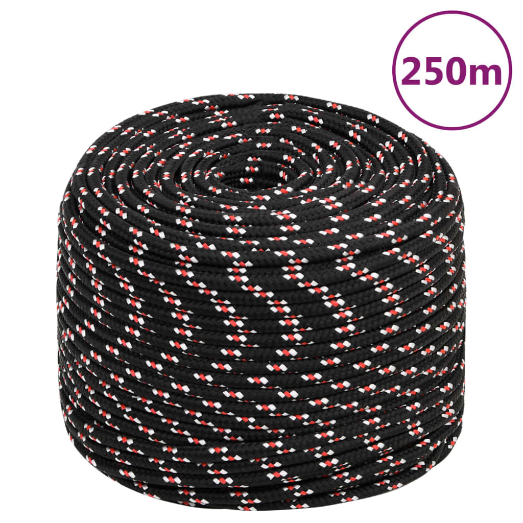 Corde à démarrage Vidaxl 8 mm 250 m de polypropylène noir
