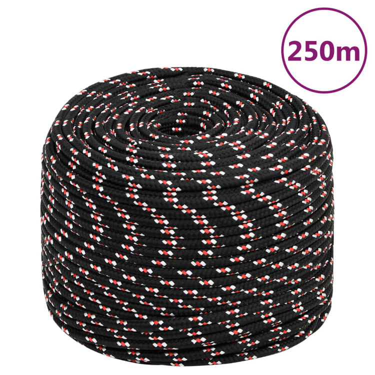Corde à démarrage Vidaxl 8 mm 250 m de polypropylène noir
