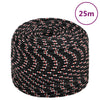 Corde à démarrage Vidaxl 10 mm 25 m de polypropylène noir