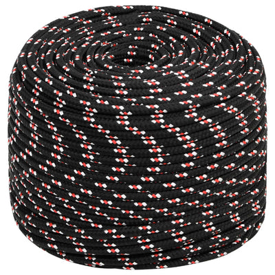 Corde à démarrage Vidaxl 10 mm 25 m de polypropylène noir