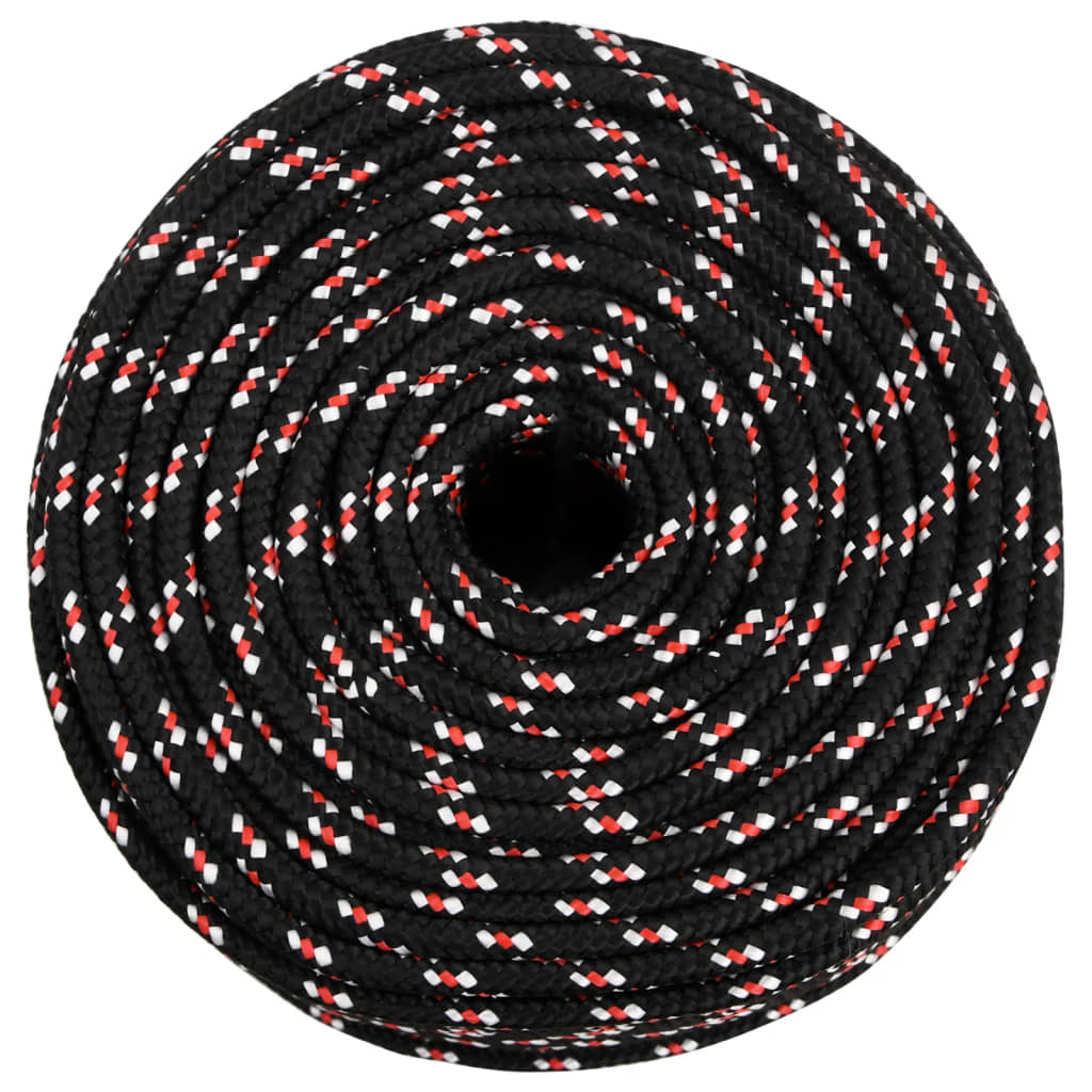 Corde à démarrage Vidaxl 10 mm 25 m de polypropylène noir
