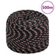 Corde à démarrage Vidaxl 10 mm 500 m de polypropylène noir