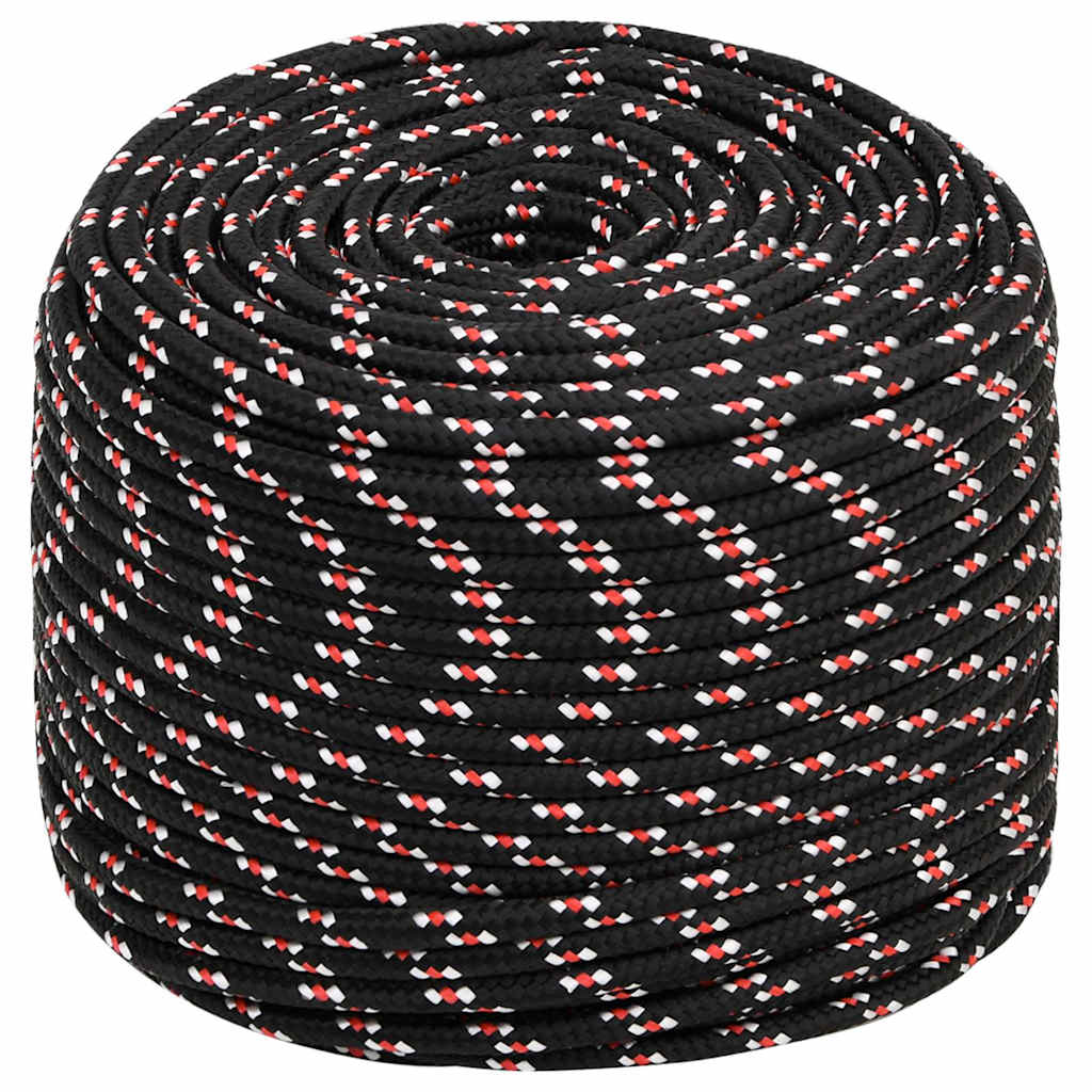 Corde à démarrage Vidaxl 10 mm 500 m de polypropylène noir