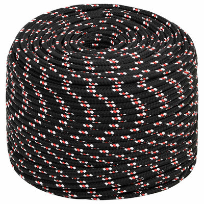 Corde à démarrage Vidaxl 10 mm 500 m de polypropylène noir