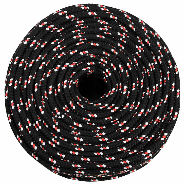 Corde à démarrage Vidaxl 10 mm 500 m de polypropylène noir