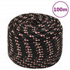 Corde à démarrage Vidaxl 12 mm 100 m de polypropylène noir