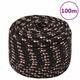 Corde à démarrage Vidaxl 12 mm 100 m de polypropylène noir