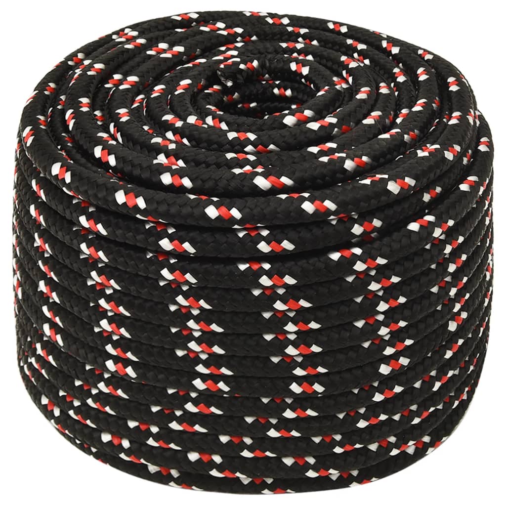 Corde à démarrage Vidaxl 12 mm 100 m de polypropylène noir