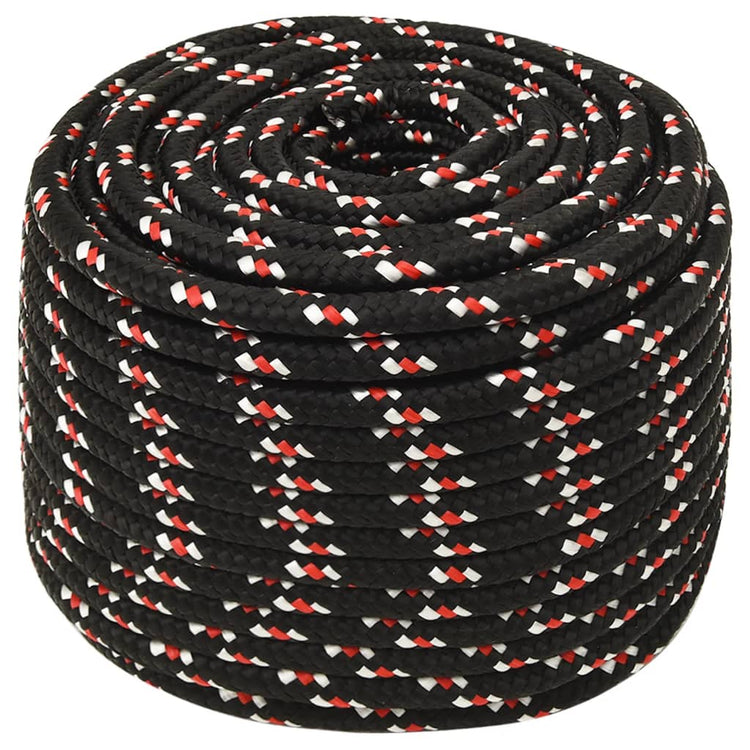 Corde à démarrage Vidaxl 12 mm 100 m de polypropylène noir