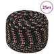 Corde à démarrage Vidaxl 14 mm 25 m de polypropylène noir