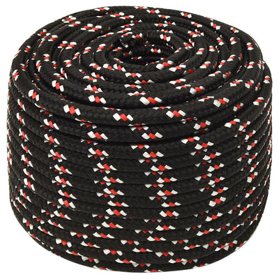 Corde à démarrage Vidaxl 14 mm 25 m de polypropylène noir