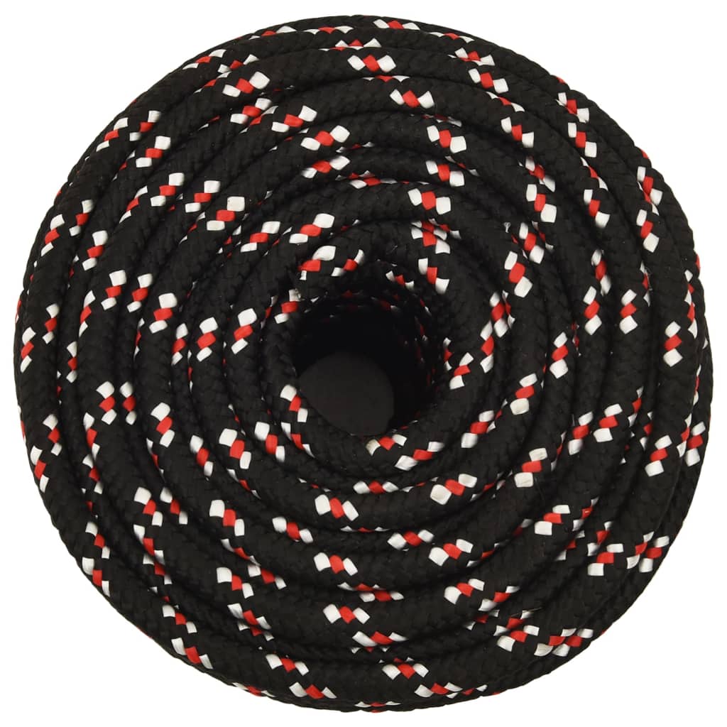 Corde à démarrage Vidaxl 14 mm 25 m de polypropylène noir