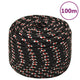 Corde à démarrage Vidaxl 14 mm 100 m de polypropylène noir