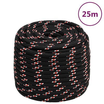 Corde à démarrage Vidaxl 16 mm 25 m de polypropylène noir