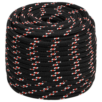 Corde à démarrage Vidaxl 16 mm 25 m de polypropylène noir