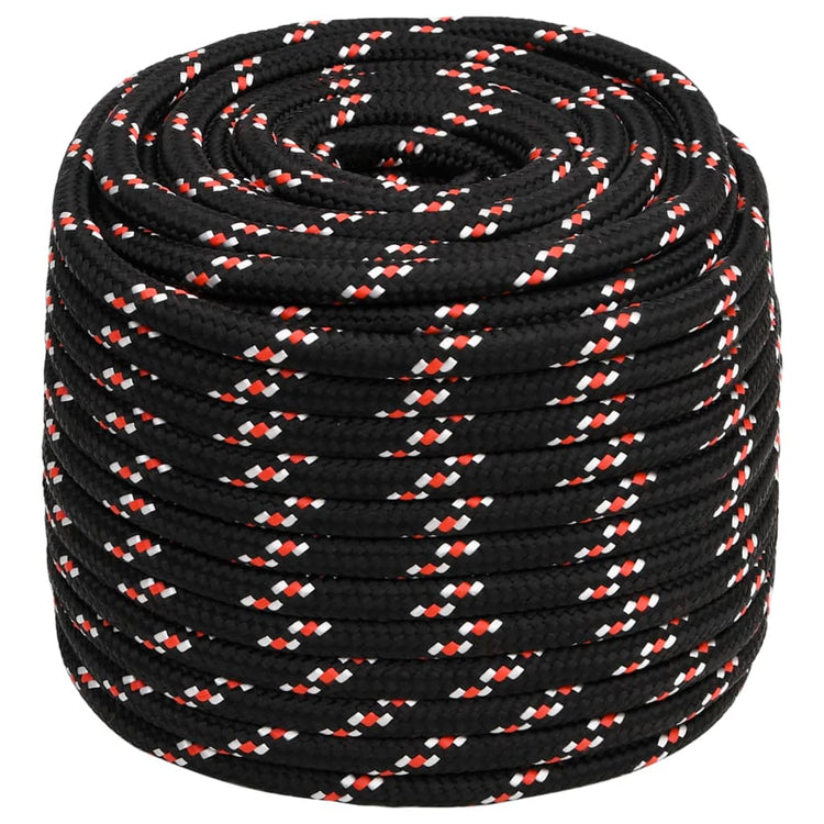 Corde à démarrage Vidaxl 16 mm 25 m de polypropylène noir
