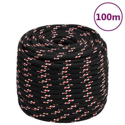 Corde à démarrage Vidaxl 16 mm 100 m de polypropylène noir