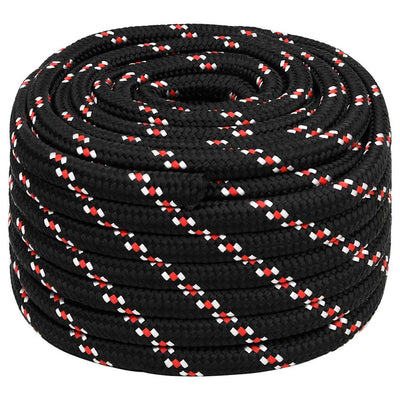Corde de bateau vidaxl 20 mm 50 m de polypropylène noir