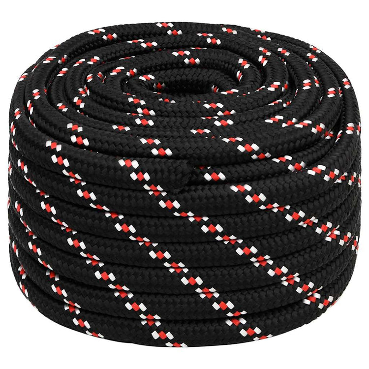 Corde de bateau vidaxl 20 mm 50 m de polypropylène noir