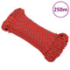 Corde de bateau Vidaxl 5 mm 250 m de polypropylène rouge