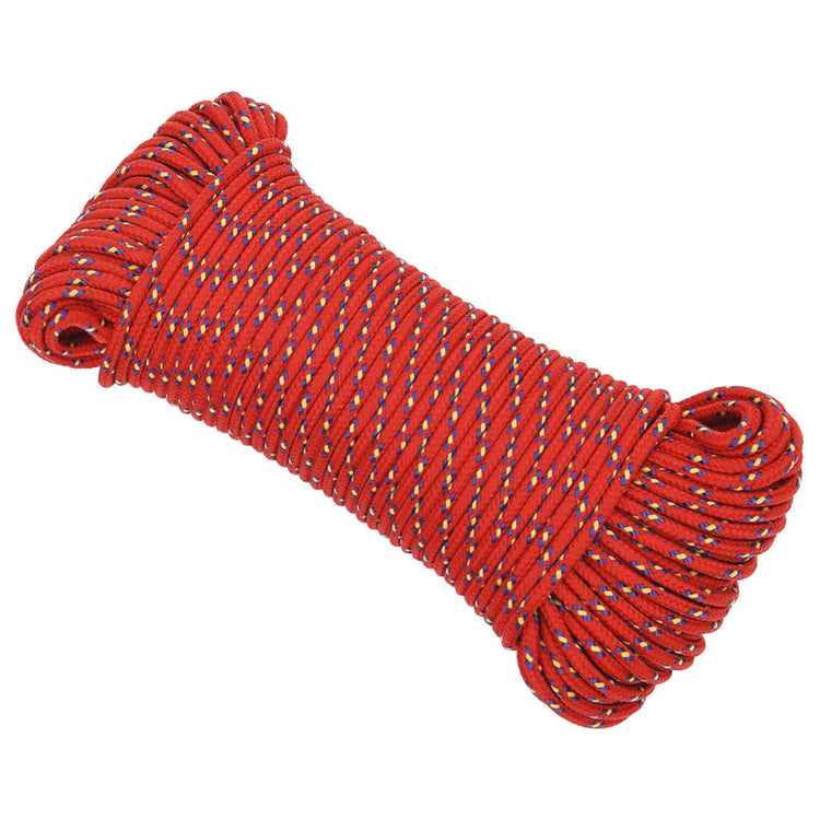 Corde de bateau Vidaxl 5 mm 250 m de polypropylène rouge