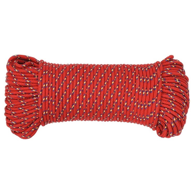 Corde de bateau Vidaxl 5 mm 250 m de polypropylène rouge