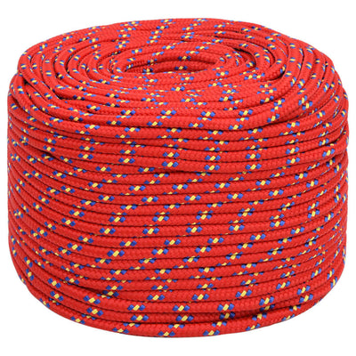 Corde à bateau vidaxl 6 mm 50 m de polypropylène rouge