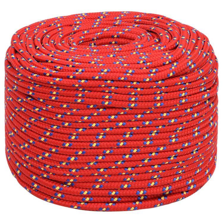 Corde à bateau vidaxl 6 mm 50 m de polypropylène rouge