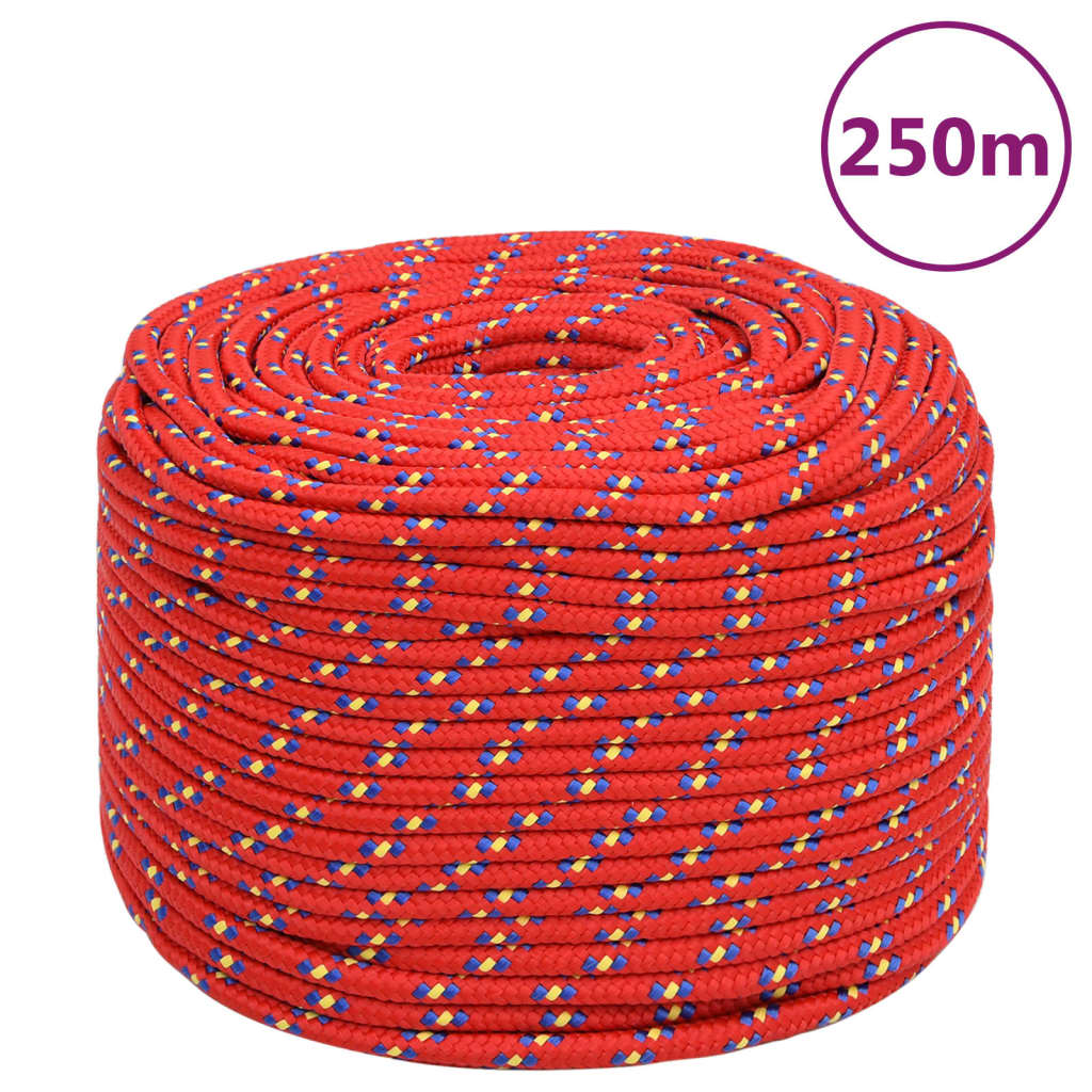 Corde de bateau Vidaxl 6 mm 250 m de polypropylène rouge