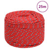 Corde de bateau vidaxl 8 mm 25 m de polypropylène rouge