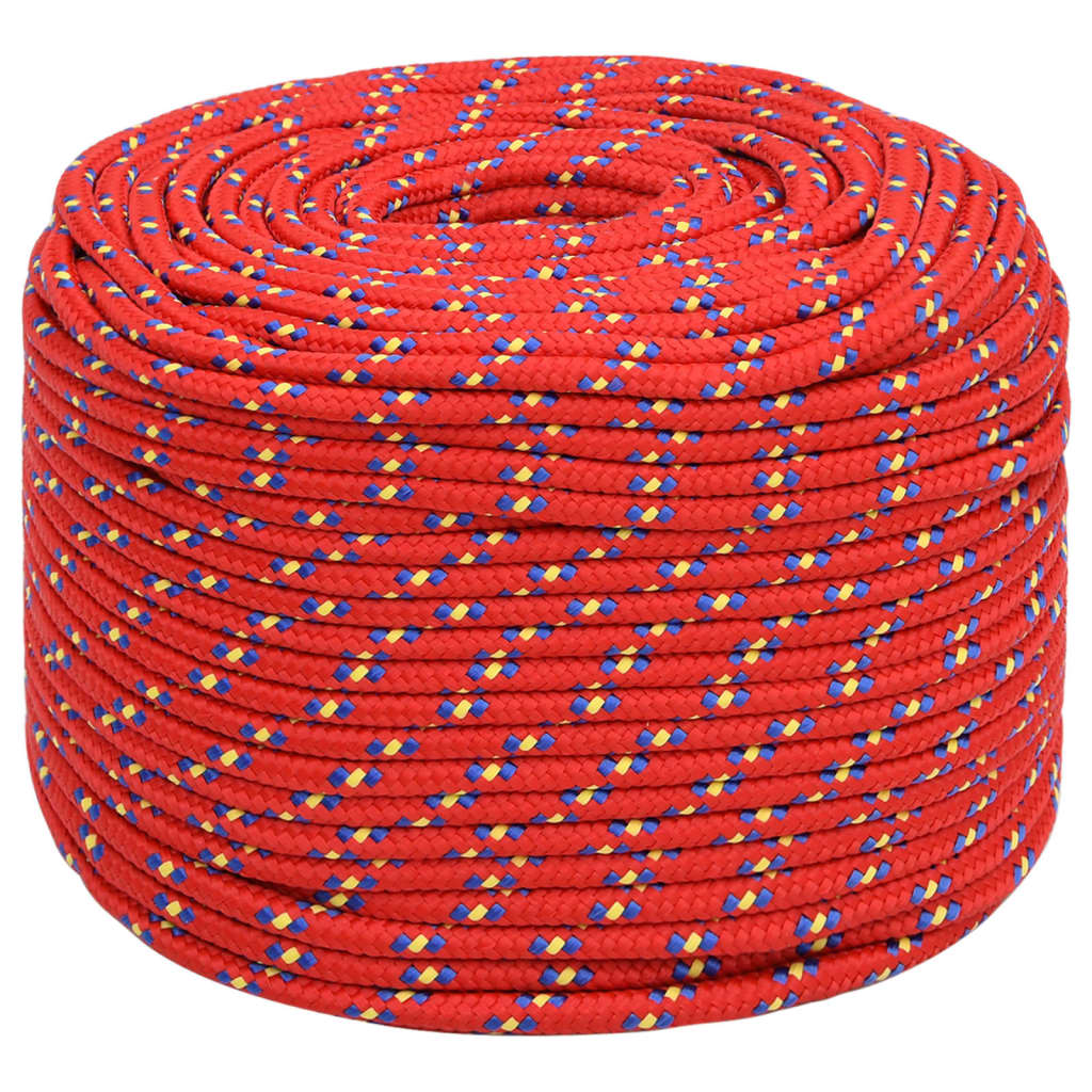 Corde de bateau Vidaxl 8 mm 250 m de polypropylène rouge