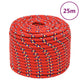 Corde de bateau vidaxl 14 mm 25 m de polypropylène rouge