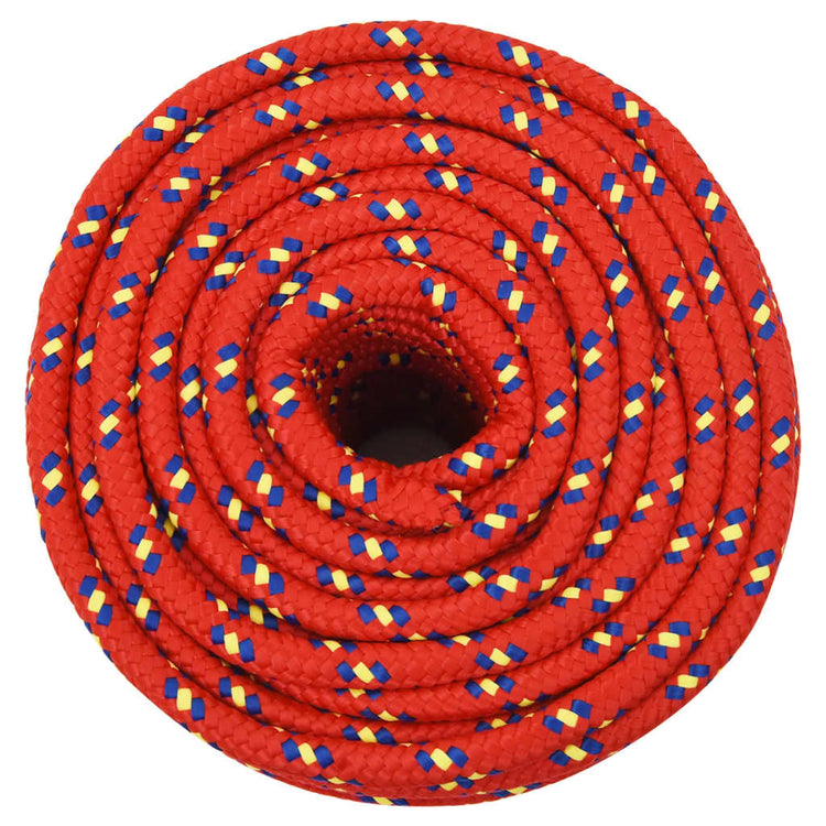 Corde de bateau vidaxl 14 mm 25 m de polypropylène rouge
